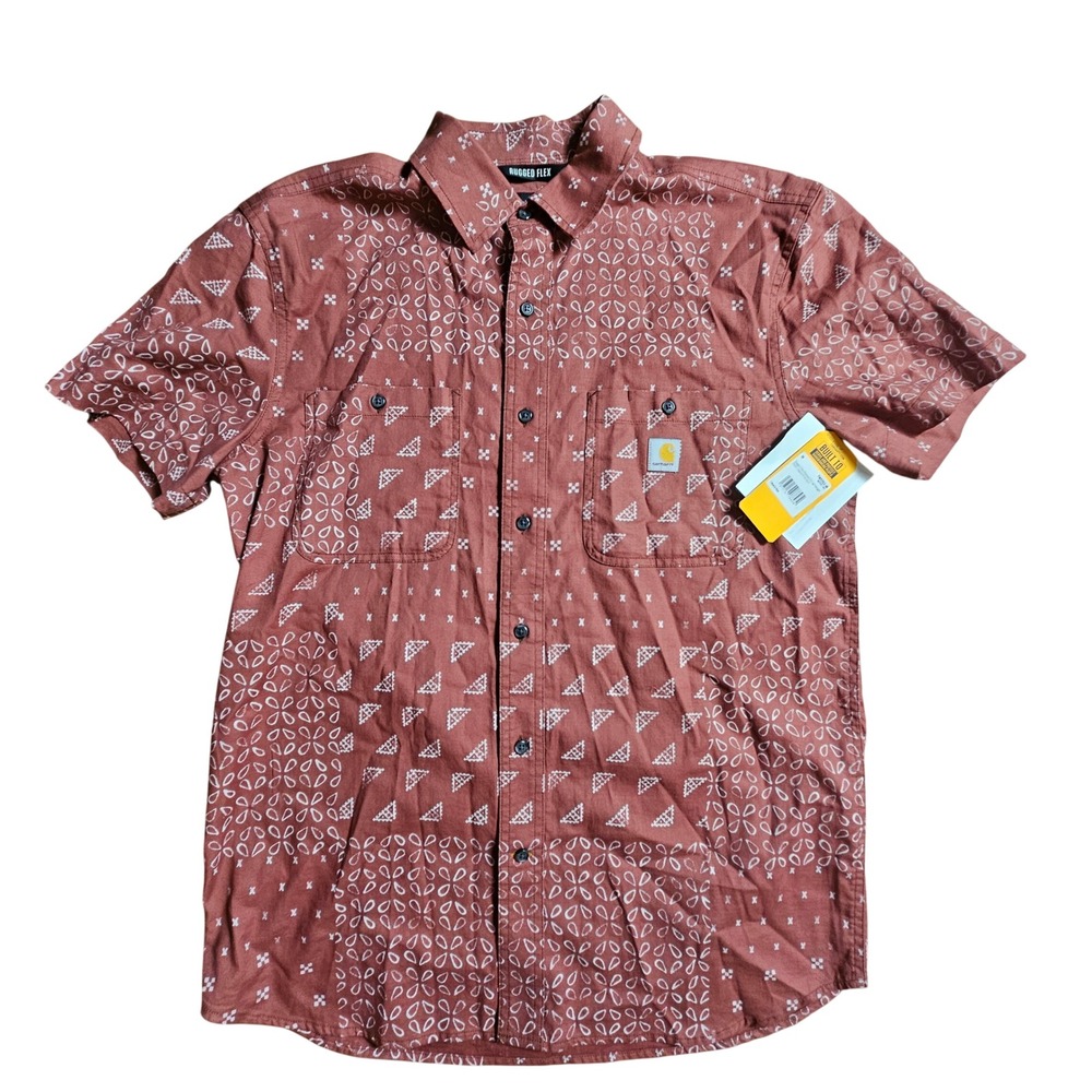 Carhartt Rugged Flex Relaxed Fit Lightweight Short Sleeve Shirt M 105701 NWT‎
